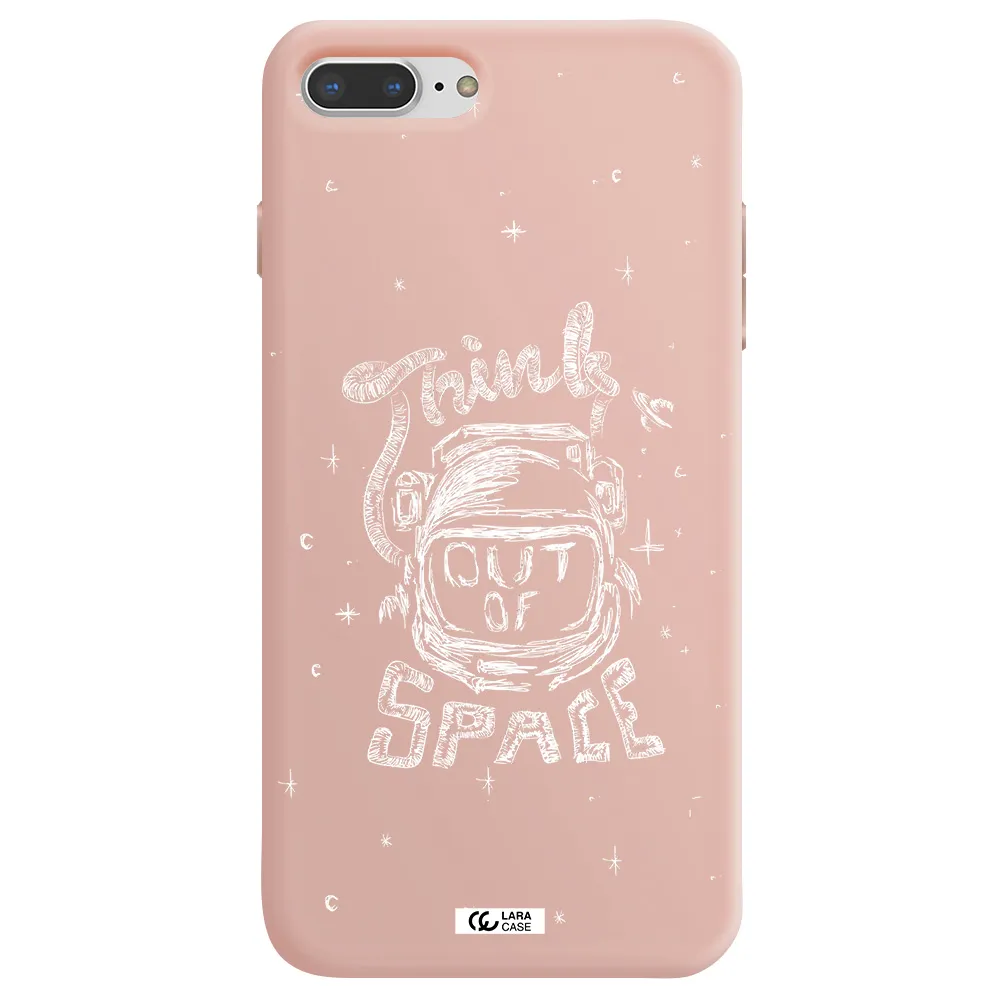 Think Out Of Space Apple iPhone 8 plus Silicone pastel pink Case