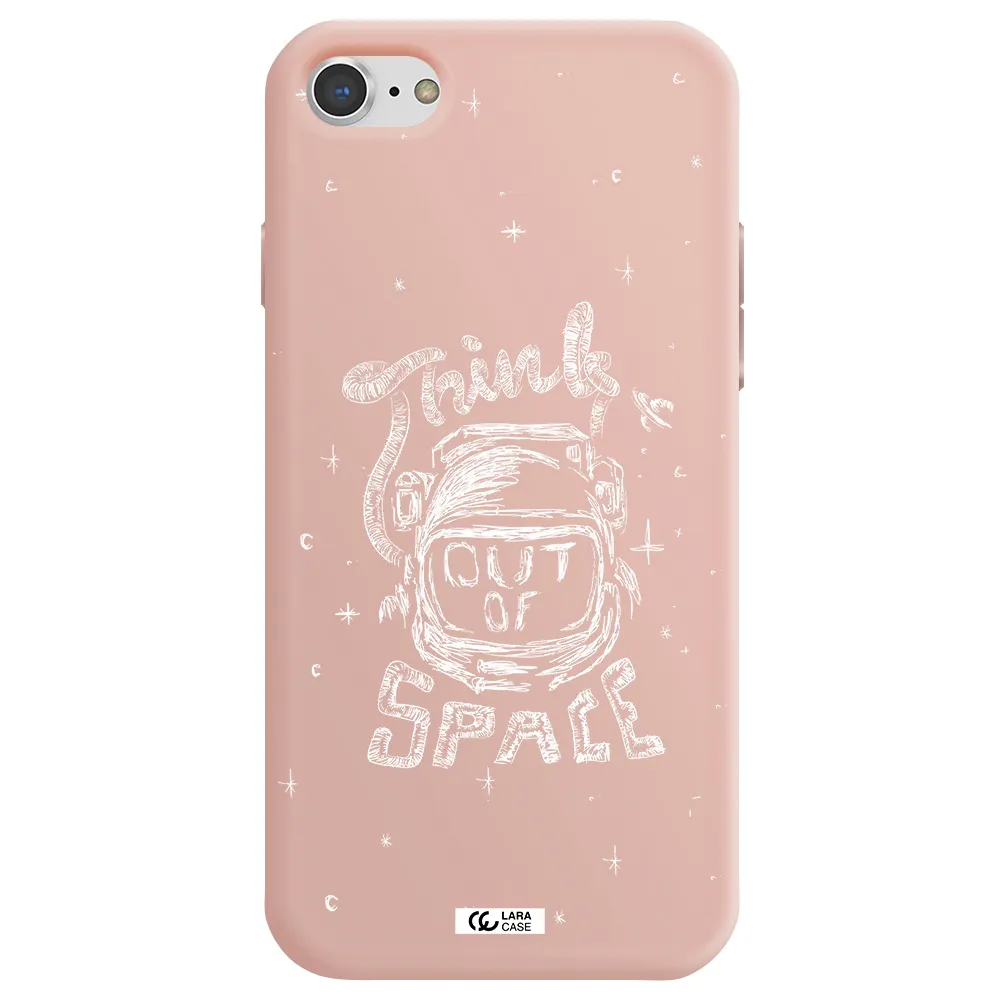 Think Out Of Space Apple iPhone 8 Silicone pastel pink Case