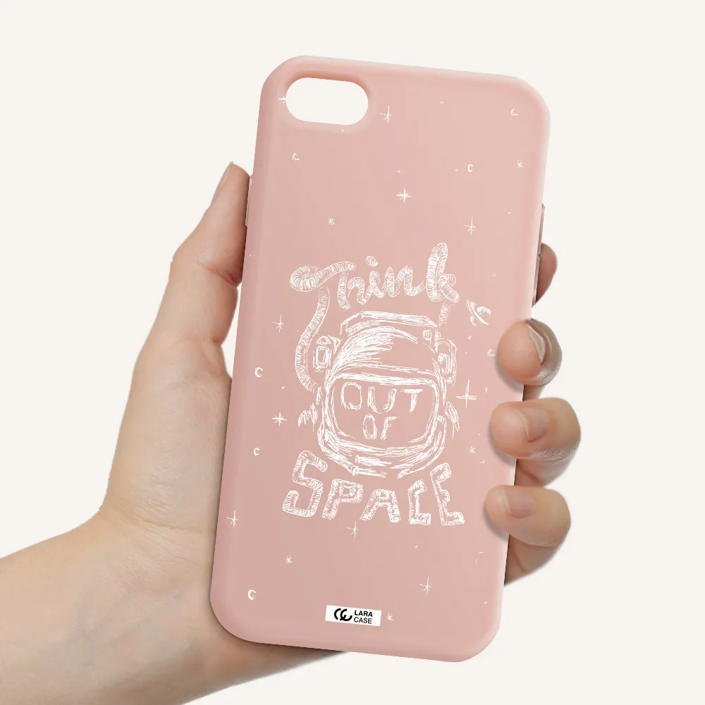 Think Out Of Space Apple iPhone 8 Silicone pastel pink Case