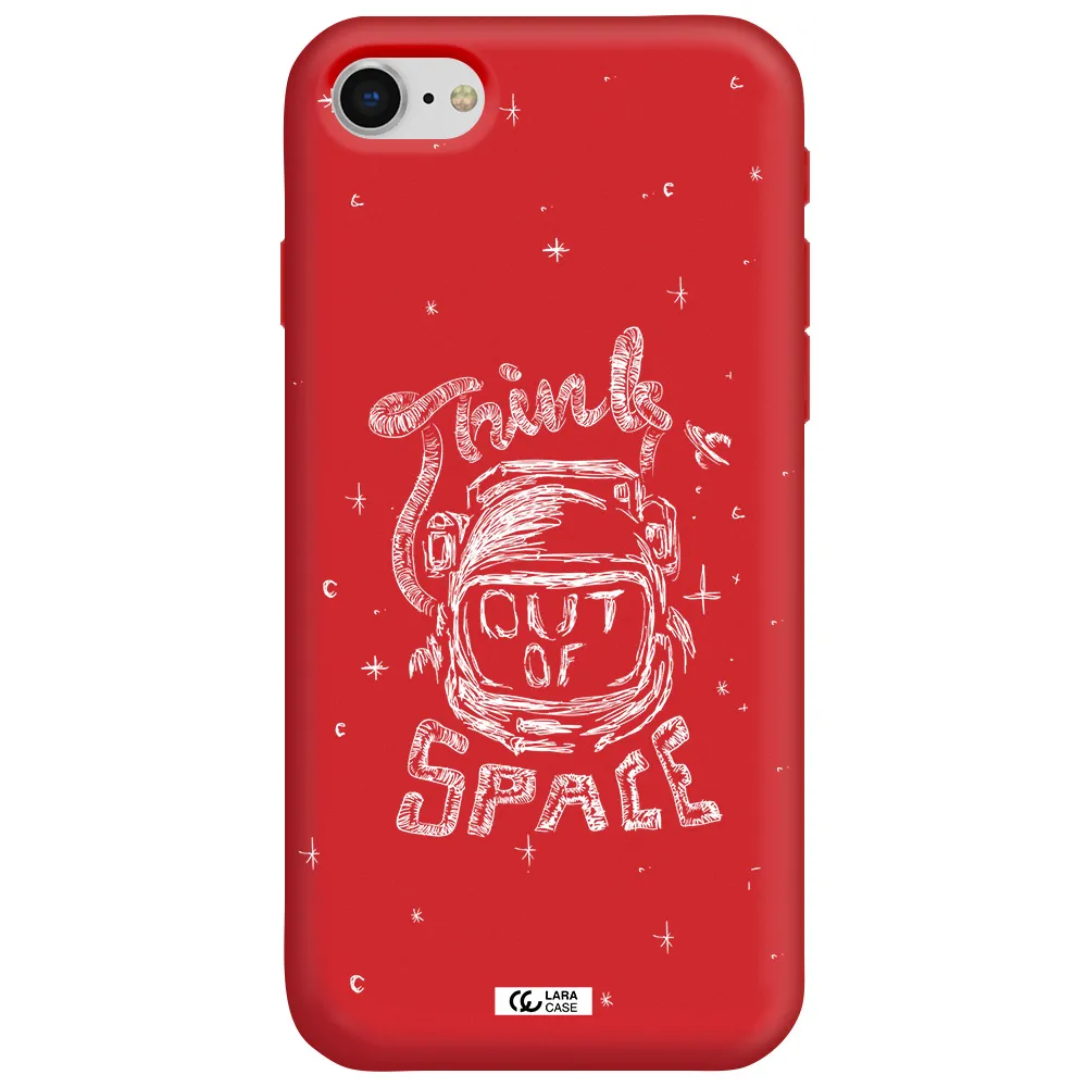 Think Out Of Space Apple iPhone se 2020 Silicone Imperial Red Case