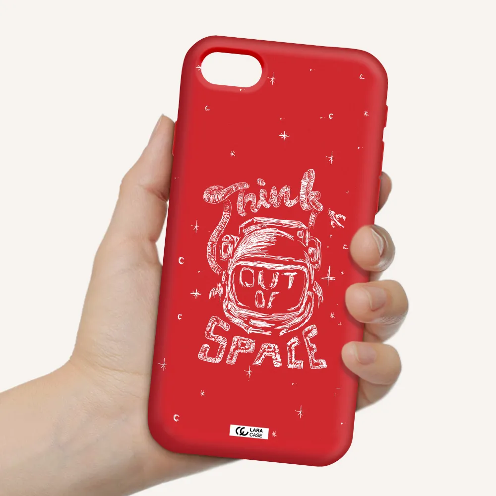 Think Out Of Space Apple iPhone se 2020 Silicone Imperial Red Case