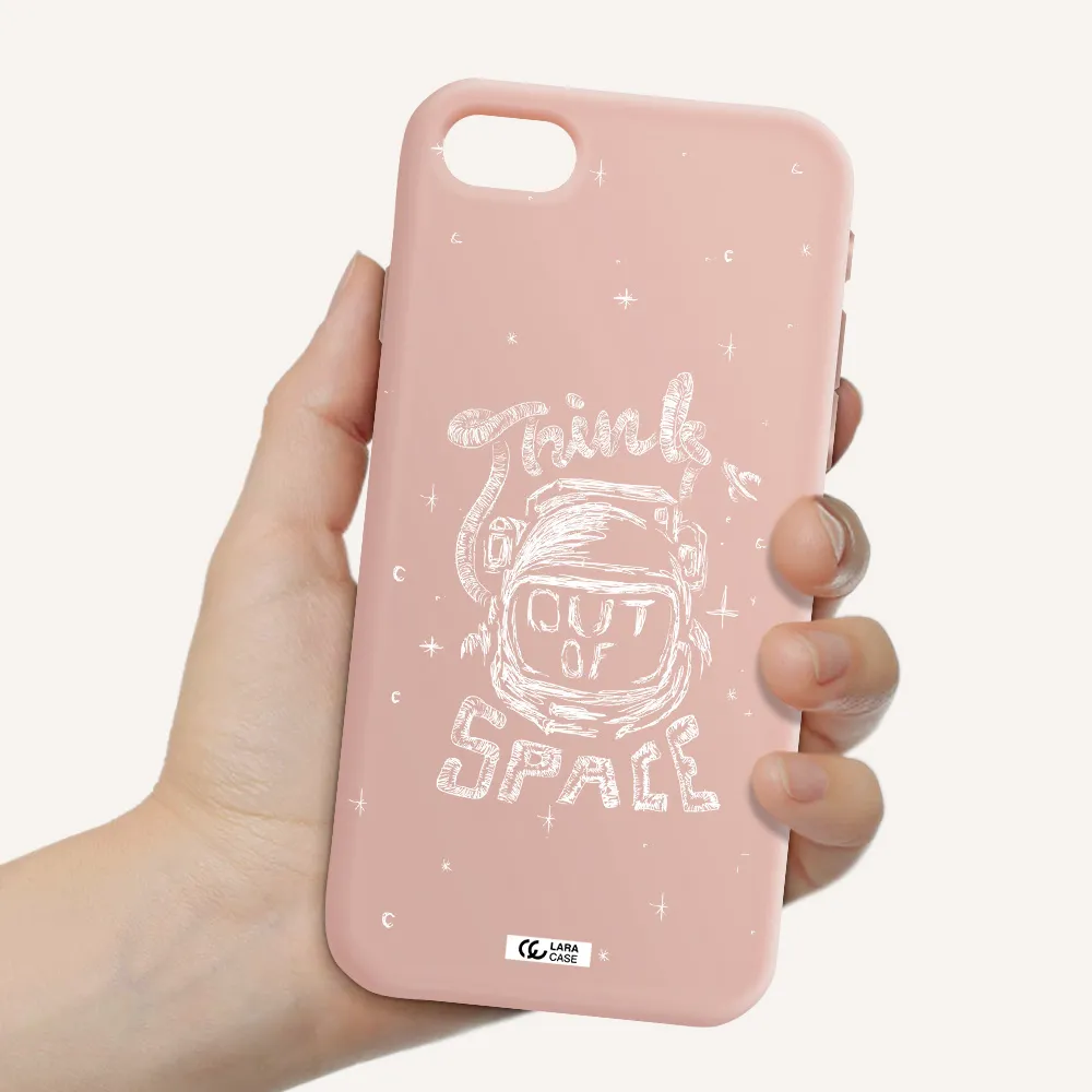 Think Out Of Space Apple iPhone se 2020 Silicone pastel pink Case