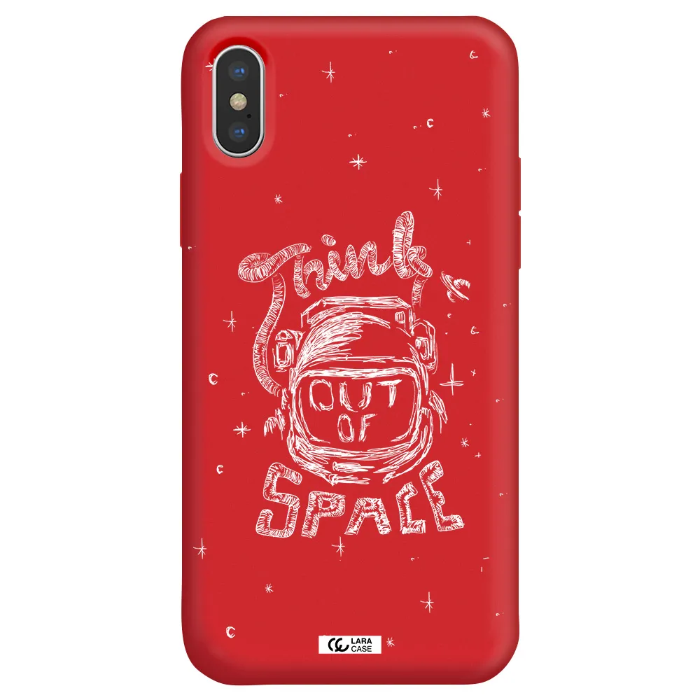 Think Out Of Space Apple iPhone X Silicone Imperial Red Case