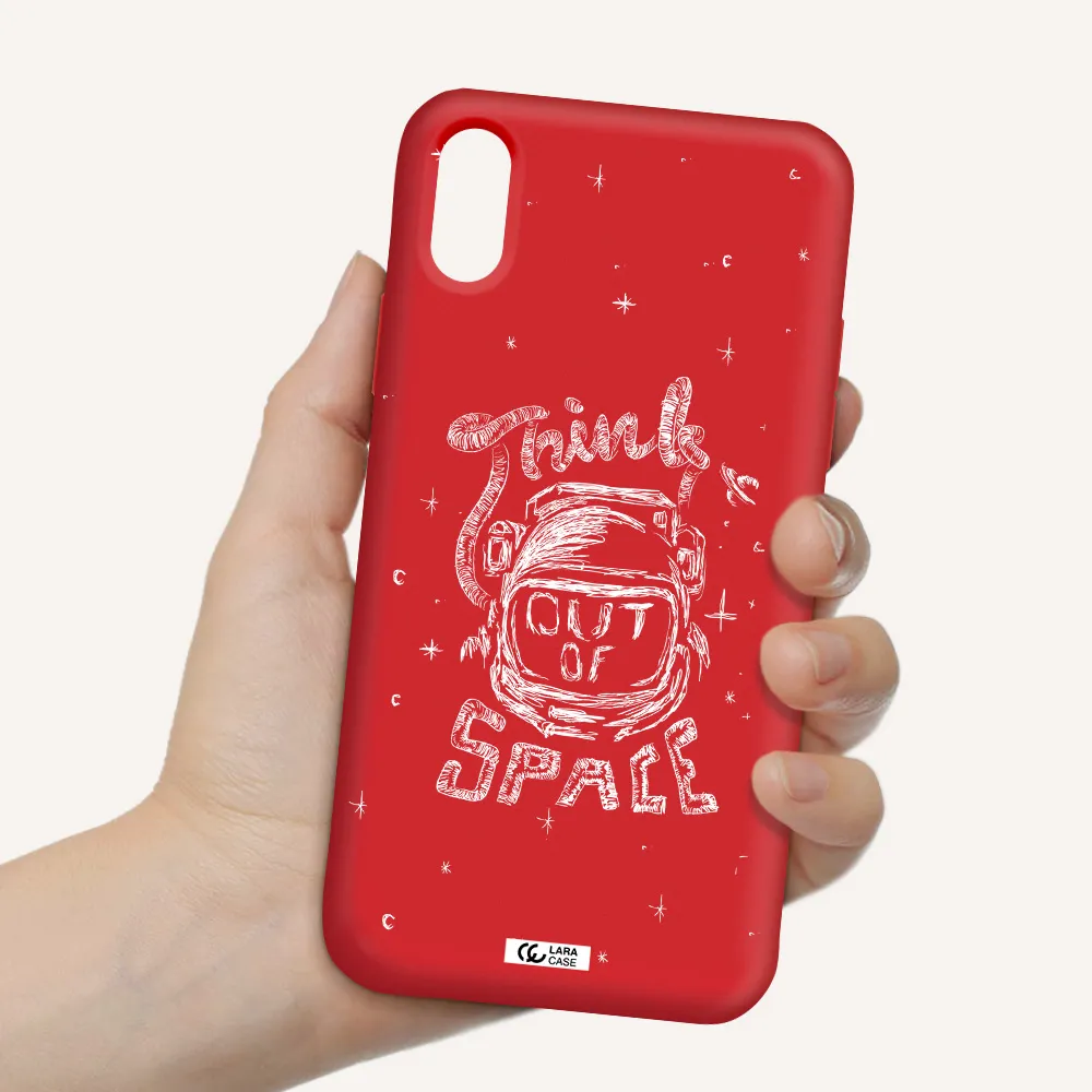 Think Out Of Space Apple iPhone X Silicone Imperial Red Case