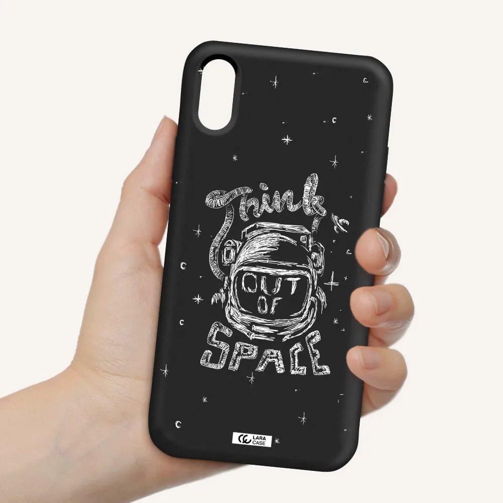 Think Out Of Space Apple iPhone XS Silicone black Case