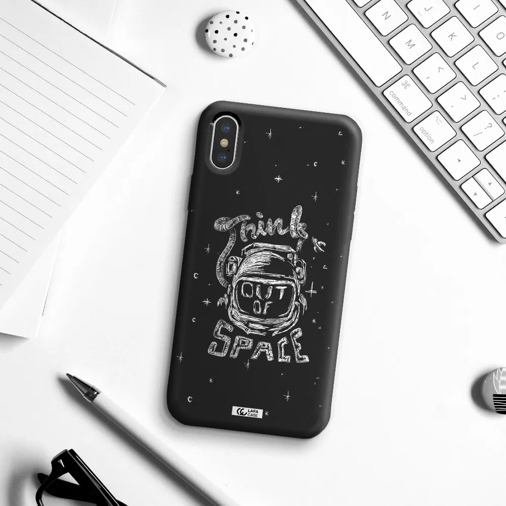 Think Out Of Space Apple iPhone XS Silicone black Case