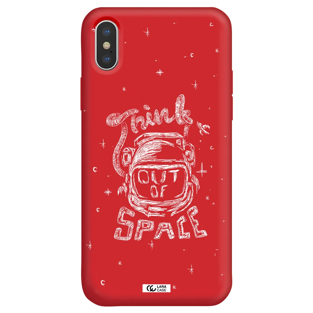 Think Out Of Space Apple iPhone XS Silicone Imperial Red Case