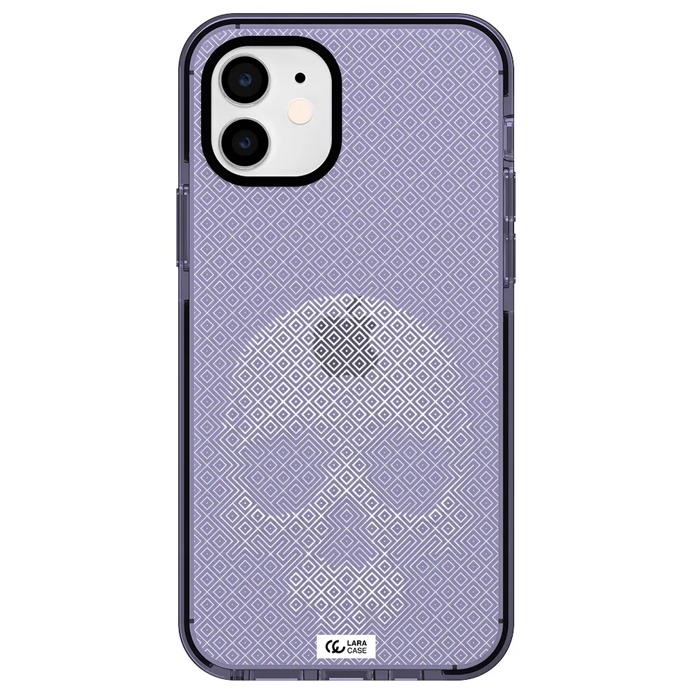 Skull Line Pattern Apple iPhone 11 impact Lilac Case