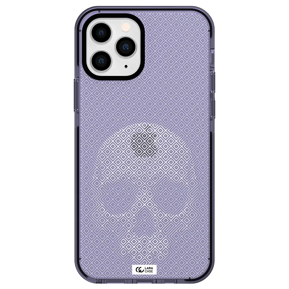 Skull Line Pattern Apple iPhone 11 pro impact Lilac Case