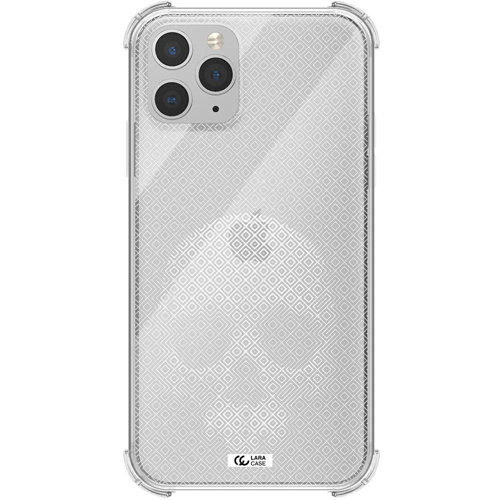 Skull Line Pattern Apple iPhone 11 pro max Clear PC Case