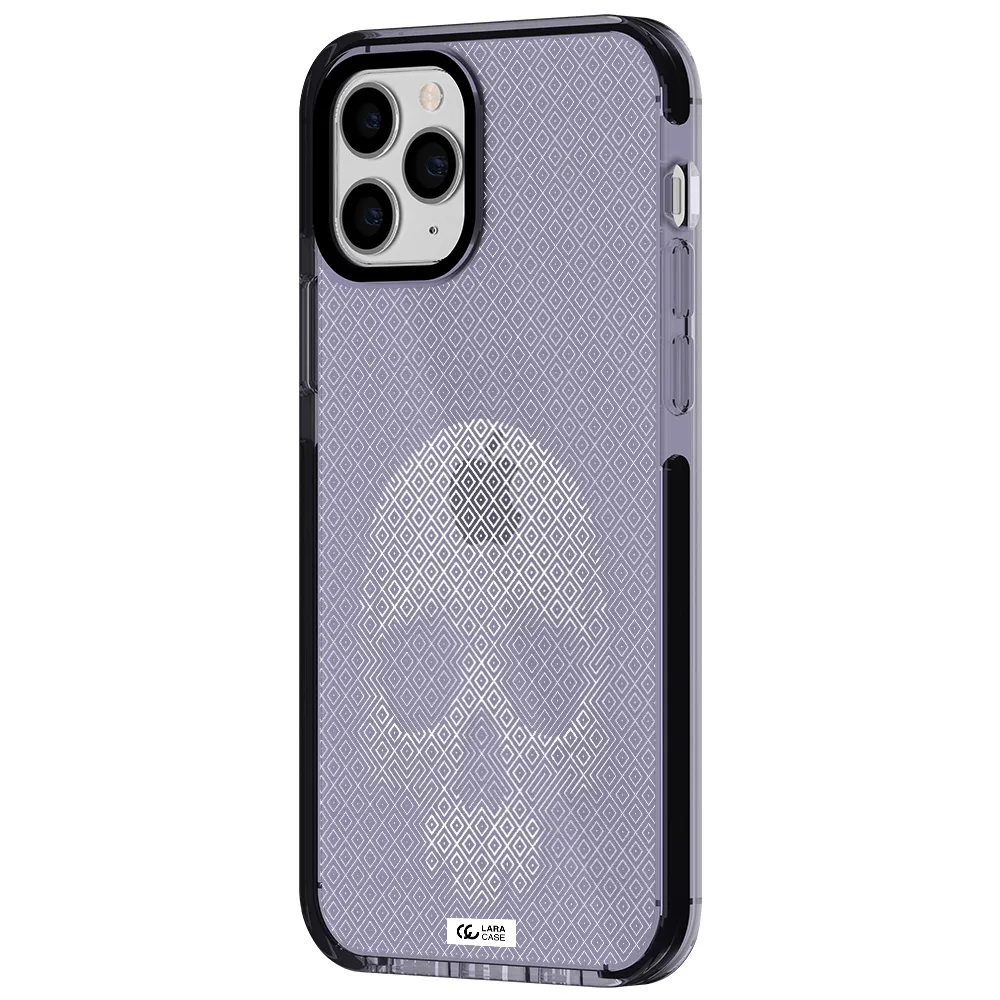 Skull Line Pattern Apple iPhone 11 pro max impact Lilac Case