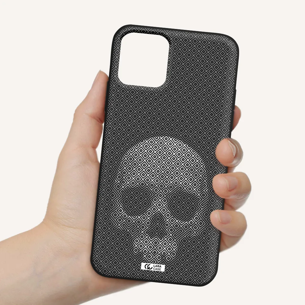 Skull Line Pattern Apple iPhone 11 pro max Silicone black Case