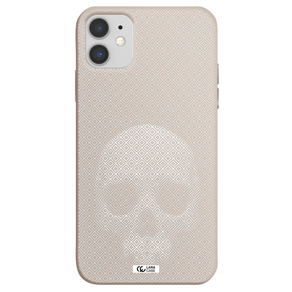 Skull Line Pattern Apple iPhone 11 Silicone Stone Case