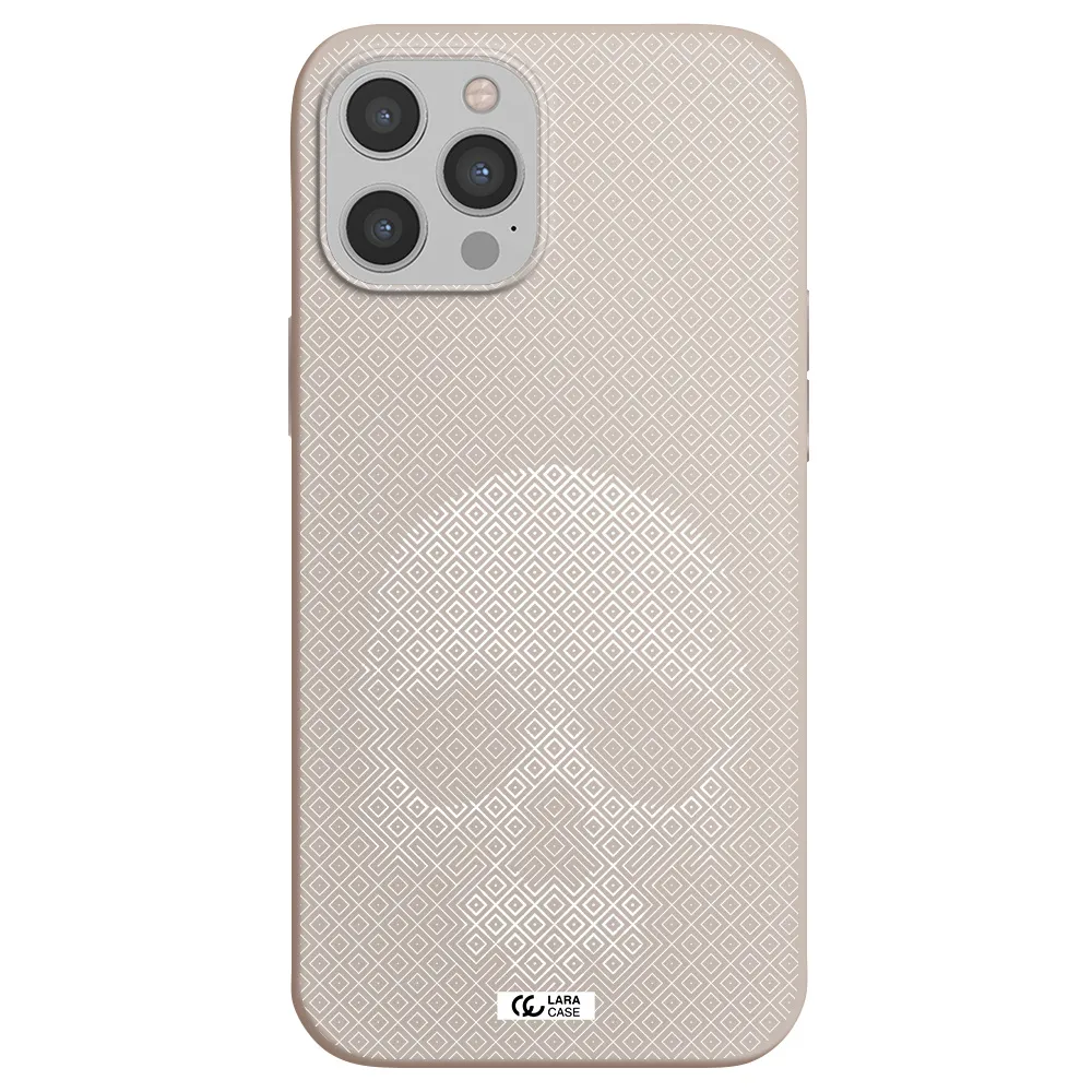 Skull Line Pattern Apple iPhone 12 pro max Silicone Stone Case