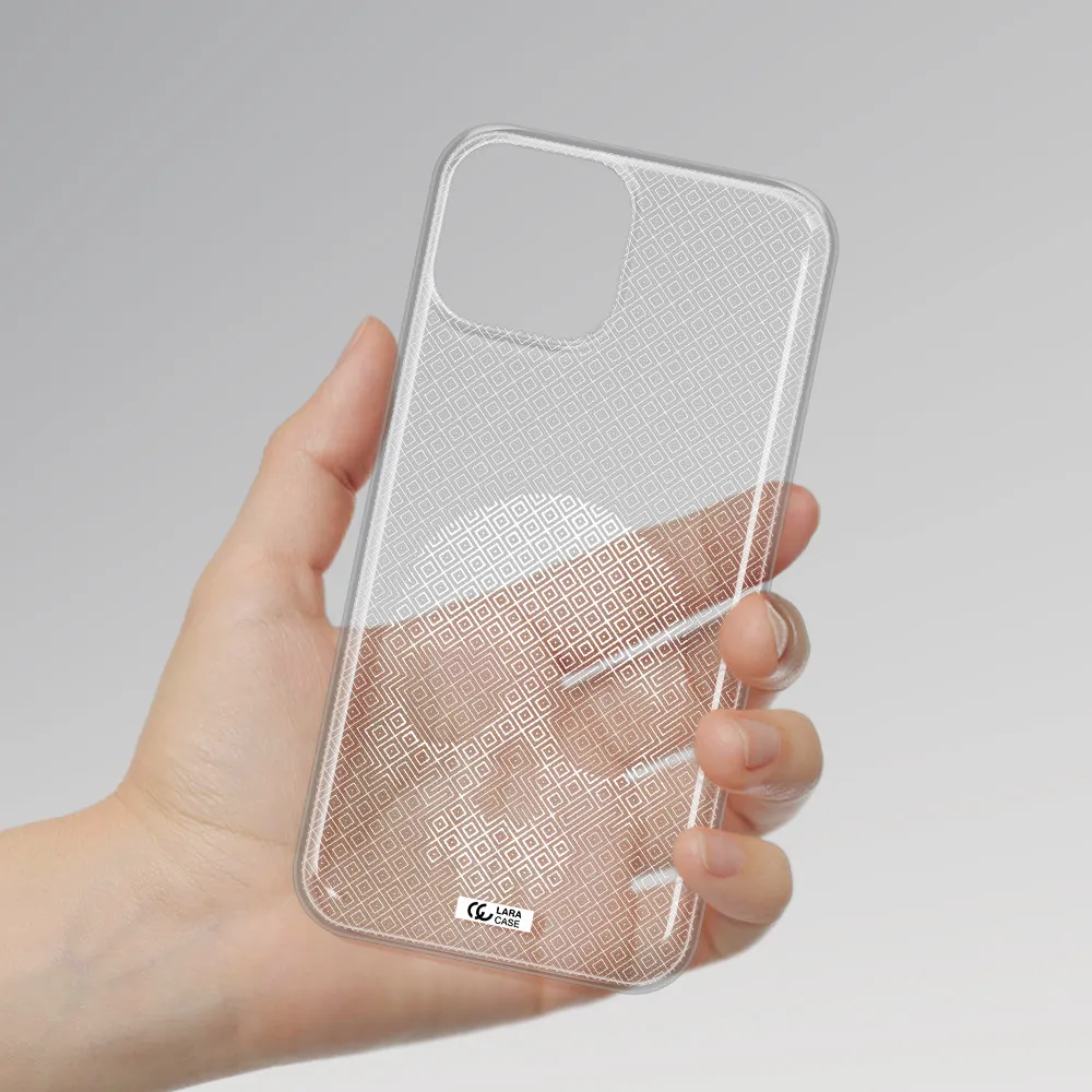 Skull Line Pattern Apple iPhone 13 Clear TPU Case