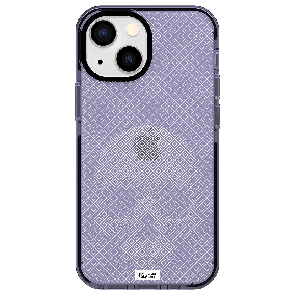 Skull Line Pattern Apple iPhone 13 mini impact Lilac Case