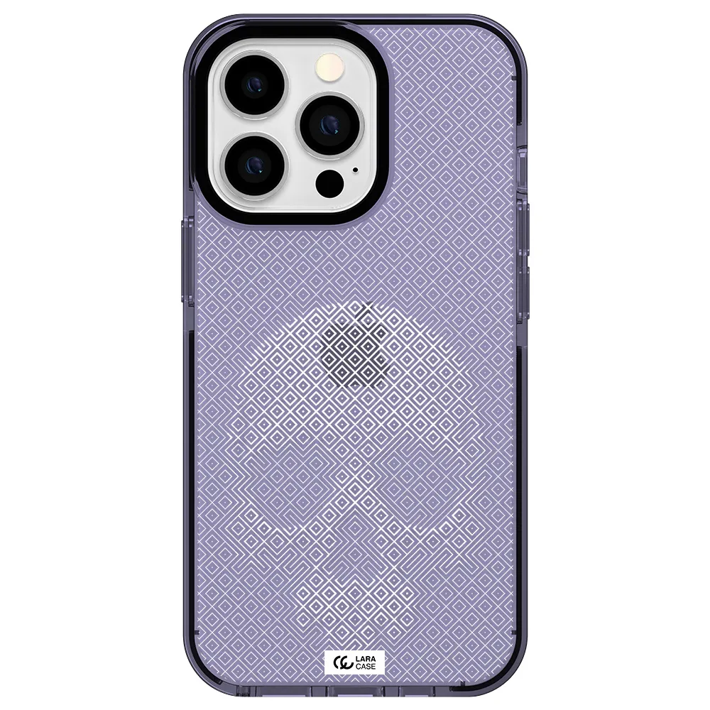 Skull Line Pattern Apple iPhone 13 Pro impact Lilac Case