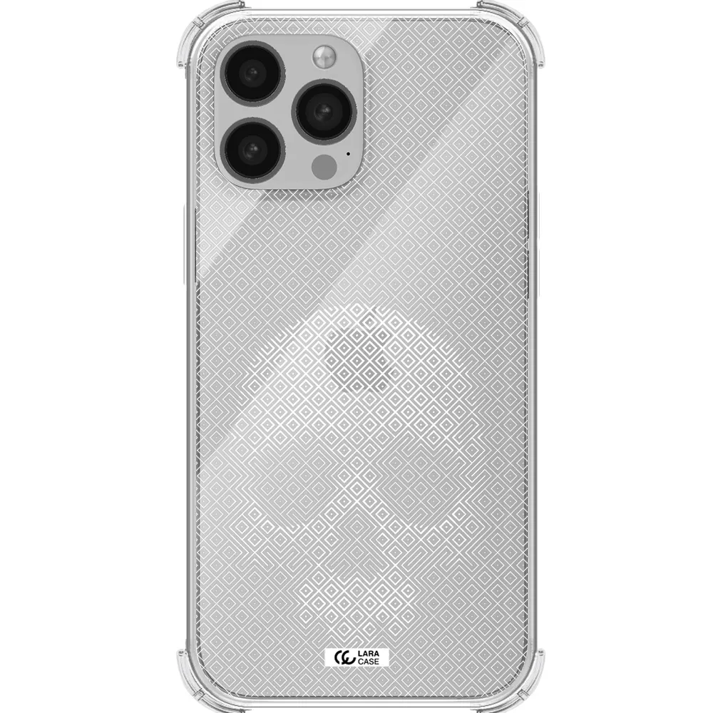 Skull Line Pattern Apple iPhone 13 Pro Max Clear PC Case