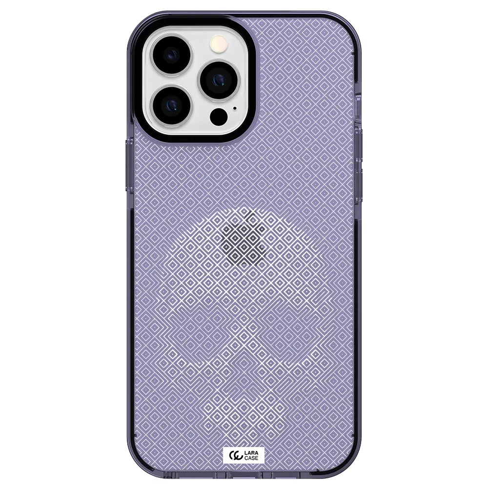 Skull Line Pattern Apple iPhone 13 Pro Max impact Lilac Case