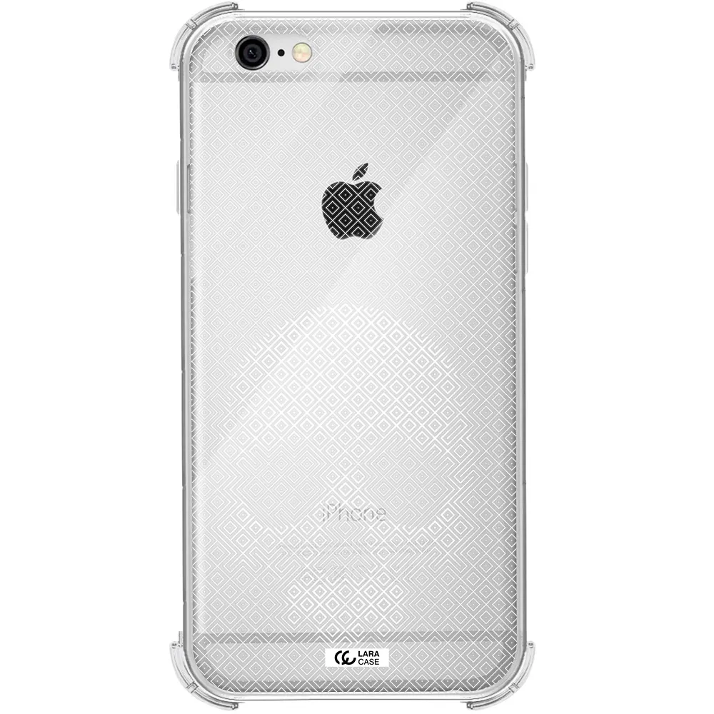 Skull Line Pattern Apple iPhone 6 Clear PC Case