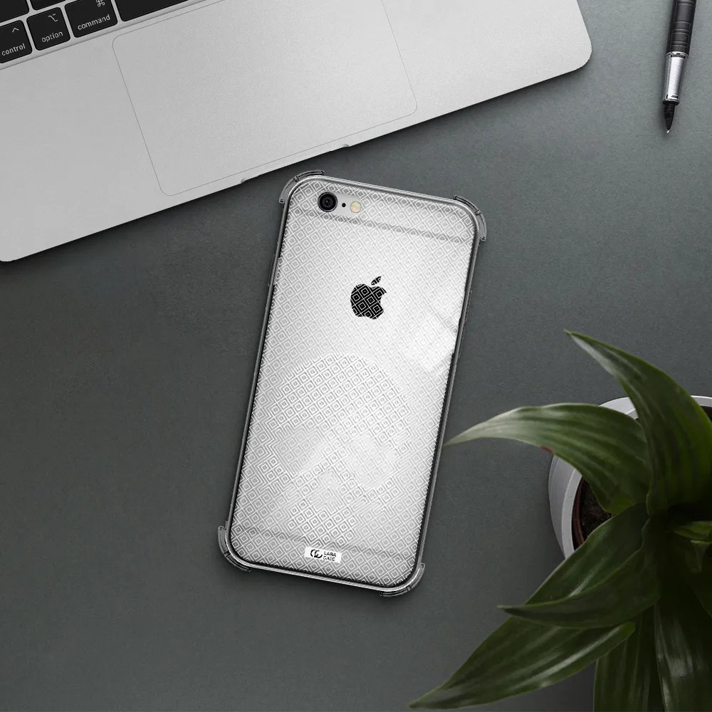 Skull Line Pattern Apple iPhone 6 Clear PC Case