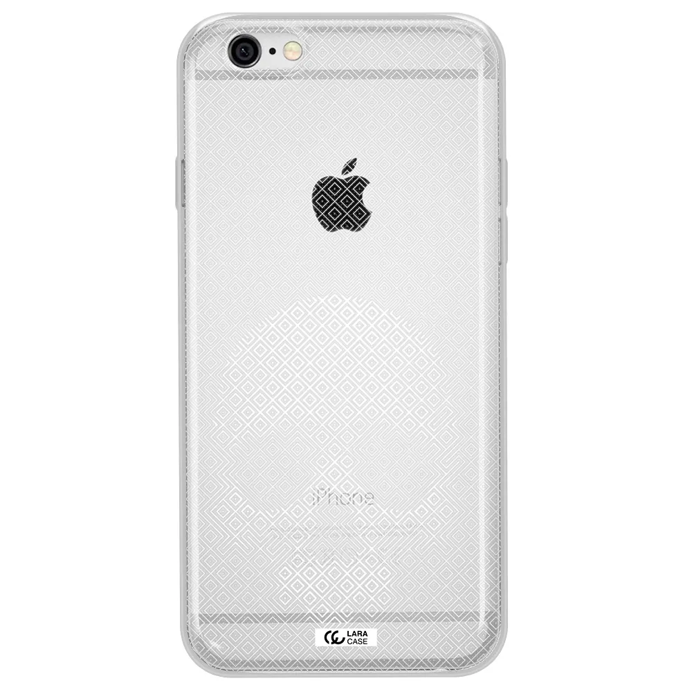 Skull Line Pattern Apple iPhone 6 Clear TPU Case