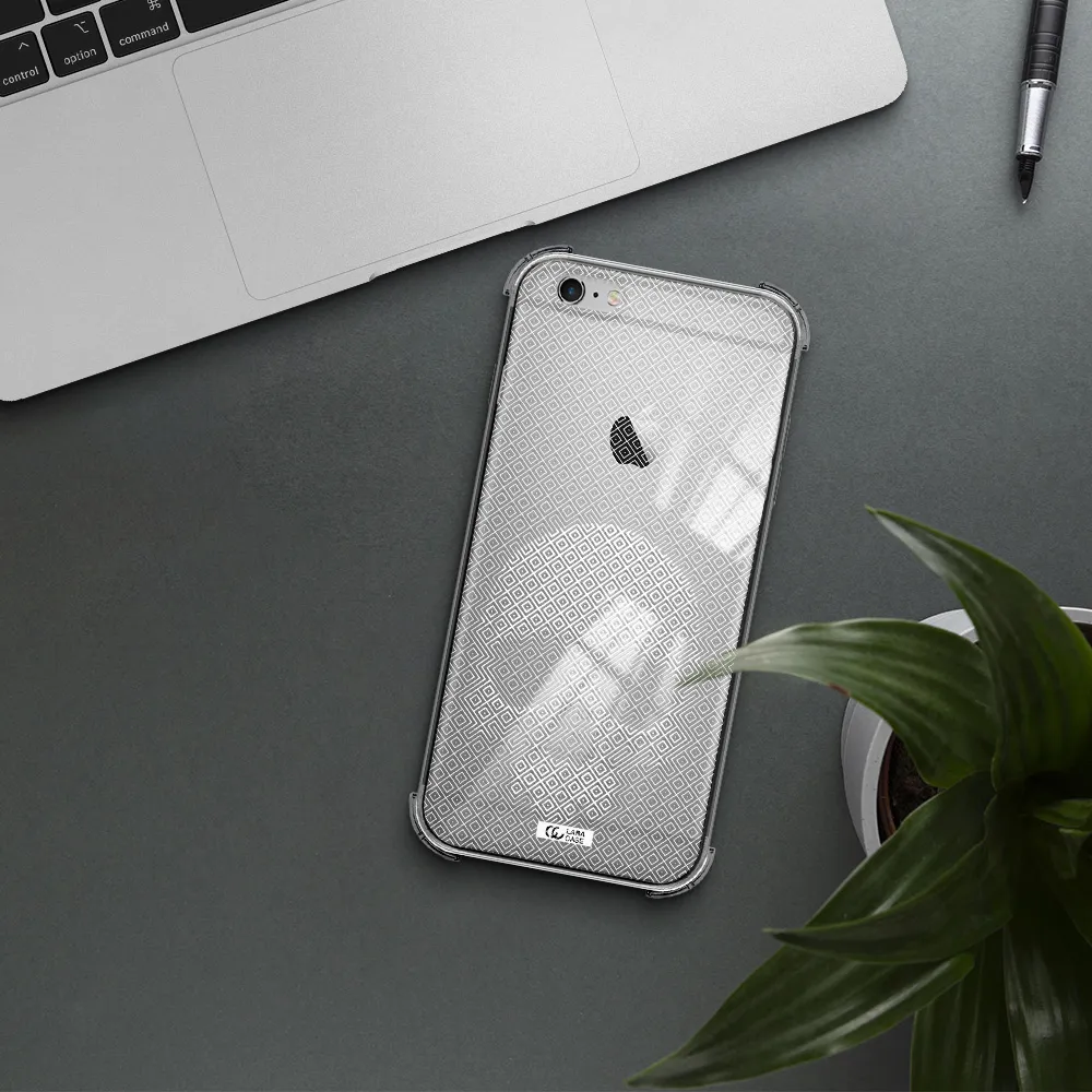 Skull Line Pattern Apple iPhone 6 plus Clear PC Case