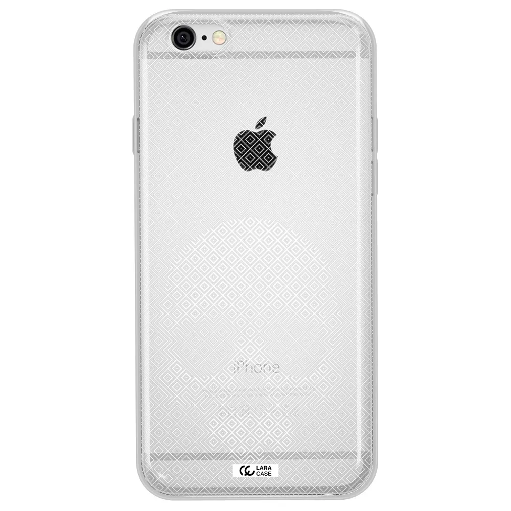 Skull Line Pattern Apple iPhone 6 plus Clear TPU Case