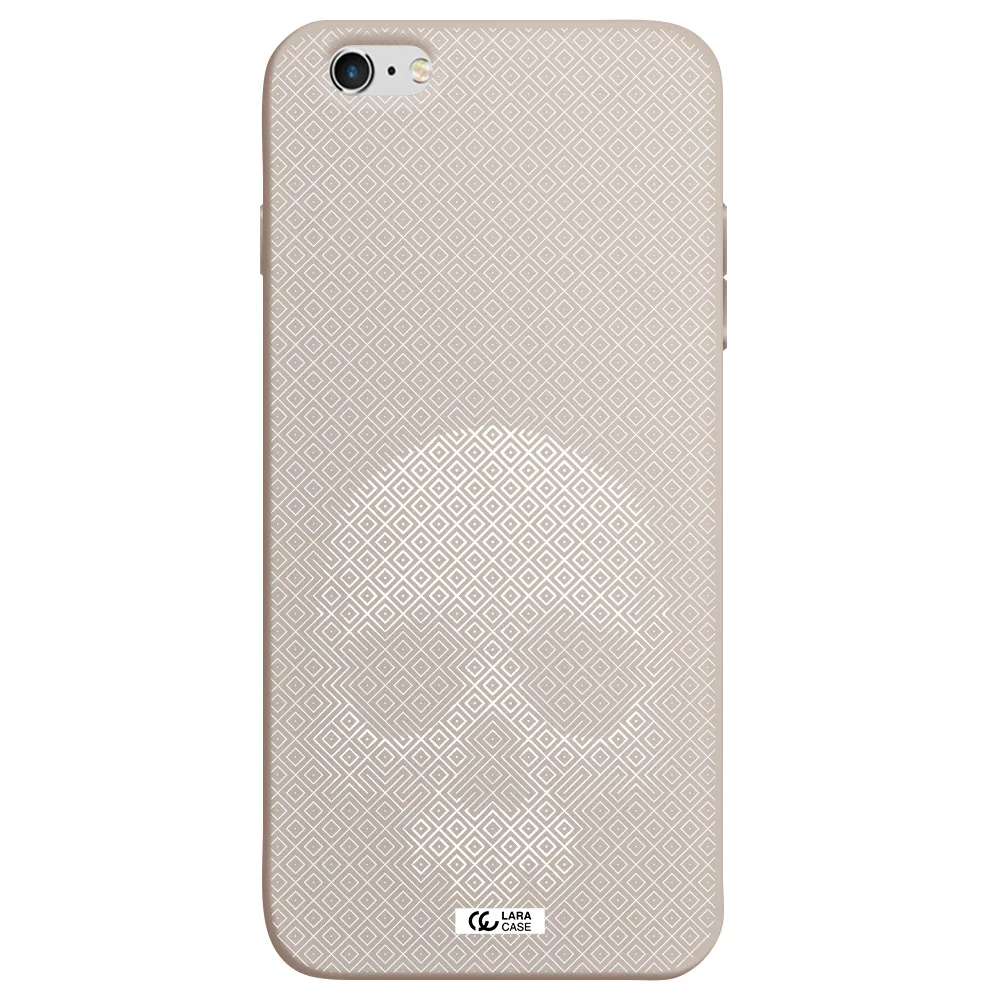 Skull Line Pattern Apple iPhone 6 plus Silicone Stone Case