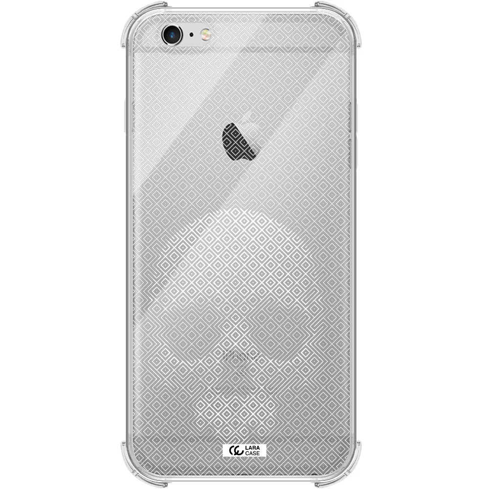 Skull Line Pattern Apple iPhone 6 s plus Clear PC Case