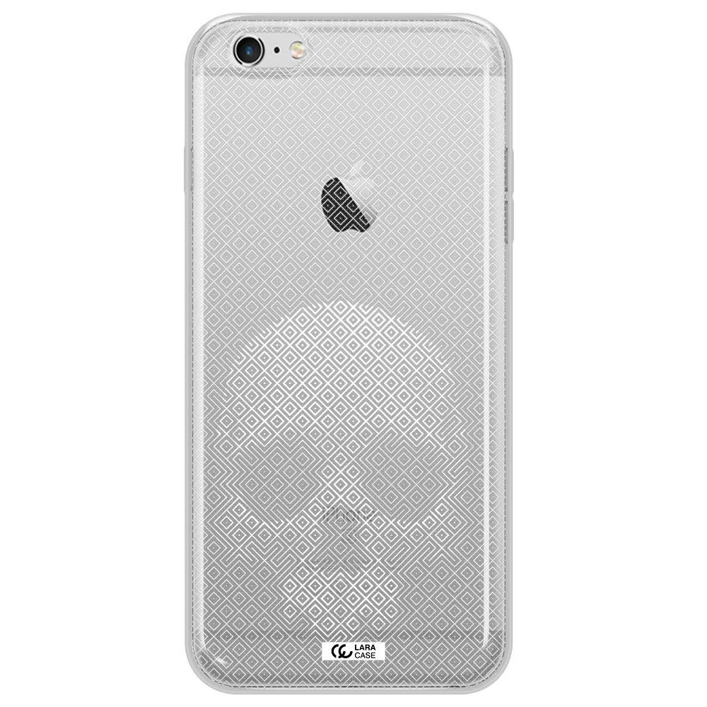 Skull Line Pattern Apple iPhone 6 s plus Clear TPU Case