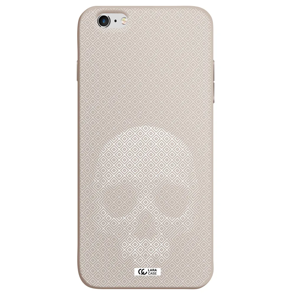 Skull Line Pattern Apple iPhone 6 s plus Silicone Stone Case