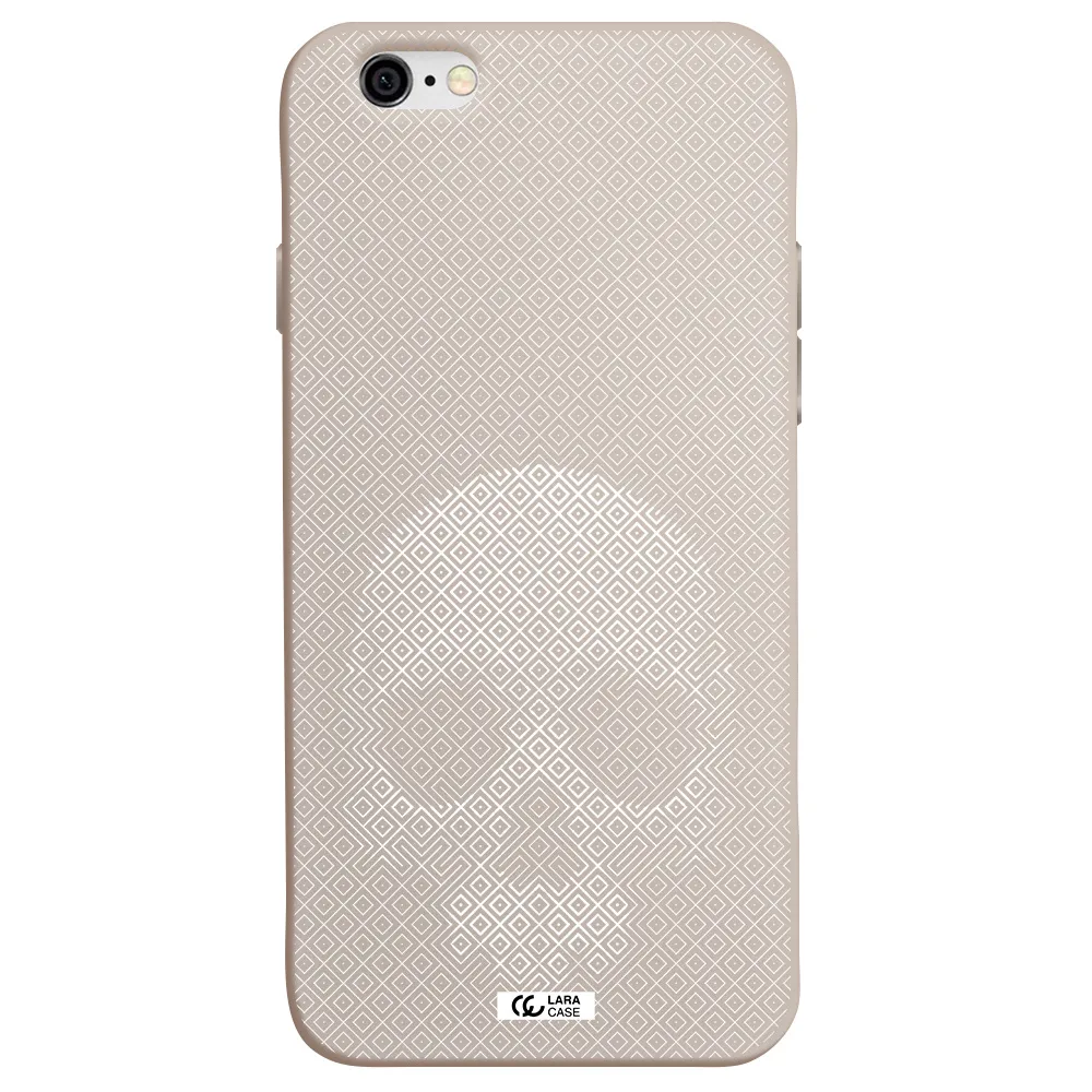 Skull Line Pattern Apple iPhone 6 Silicone Stone Case