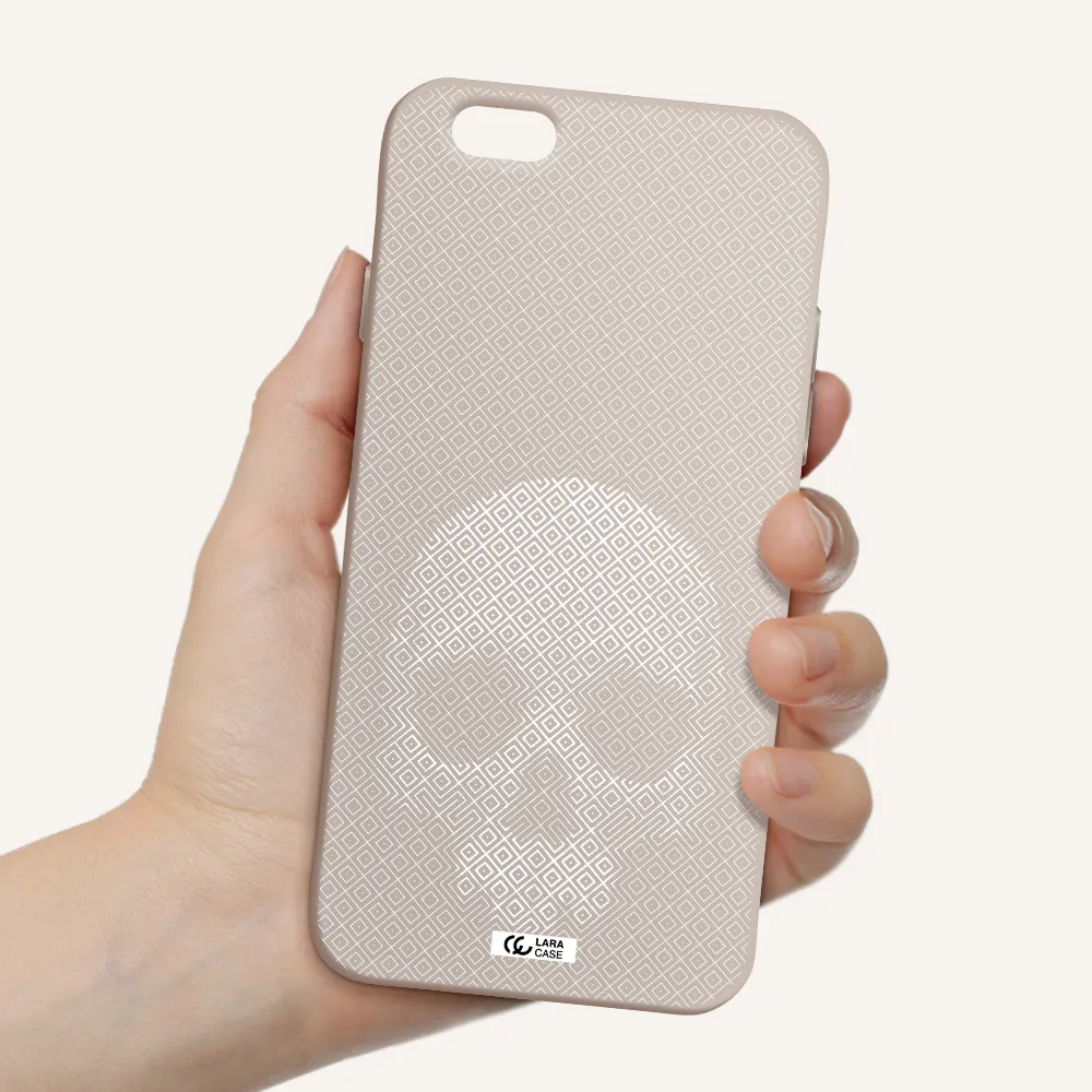 Skull Line Pattern Apple iPhone 6 Silicone Stone Case