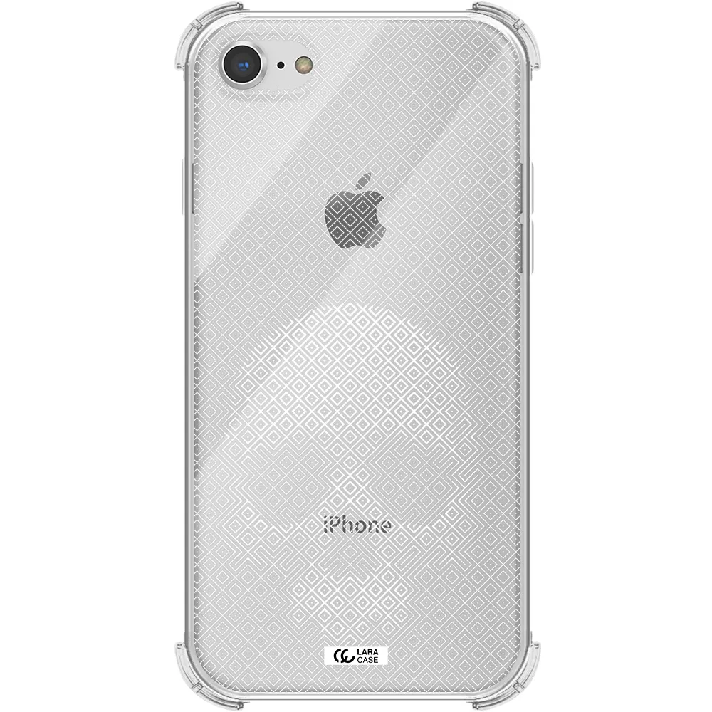 Skull Line Pattern Apple iPhone 7 Clear PC Case