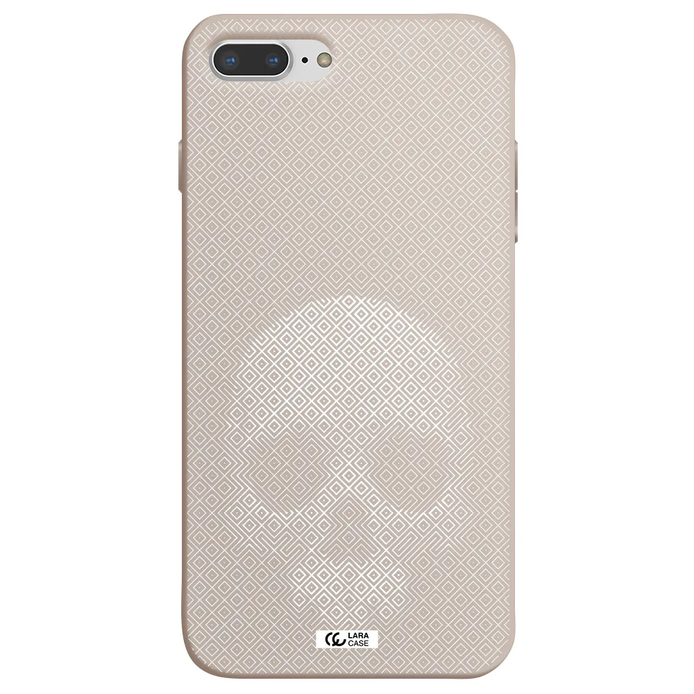 Skull Line Pattern Apple iPhone 8 plus Silicone Stone Case