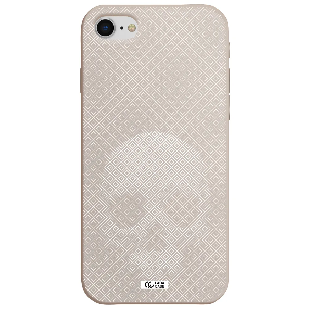 Skull Line Pattern Apple iPhone se 2020 Silicone Stone Case