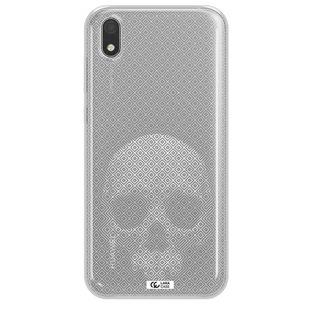 Skull Line Pattern Huawei Honor 8S Clear TPU Case