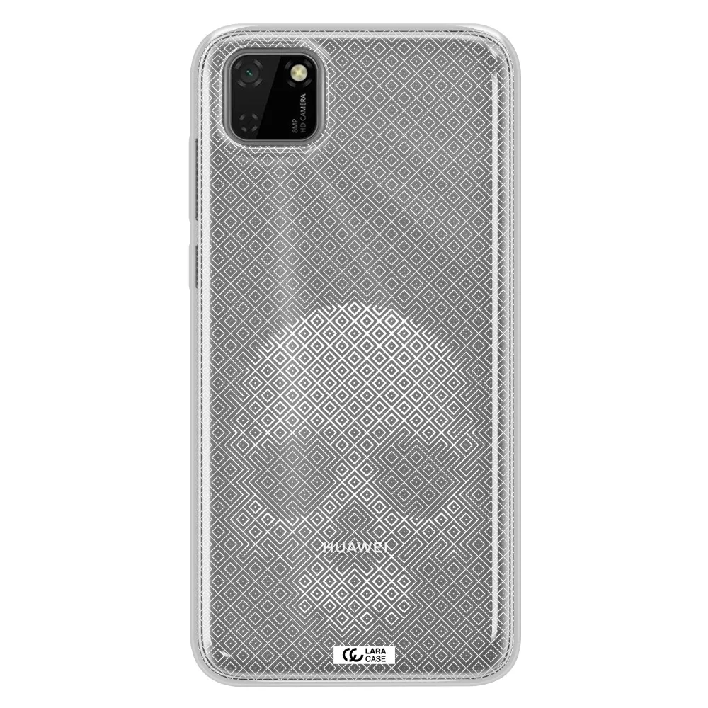 Skull Line Pattern Huawei Honor 9S Clear TPU Case