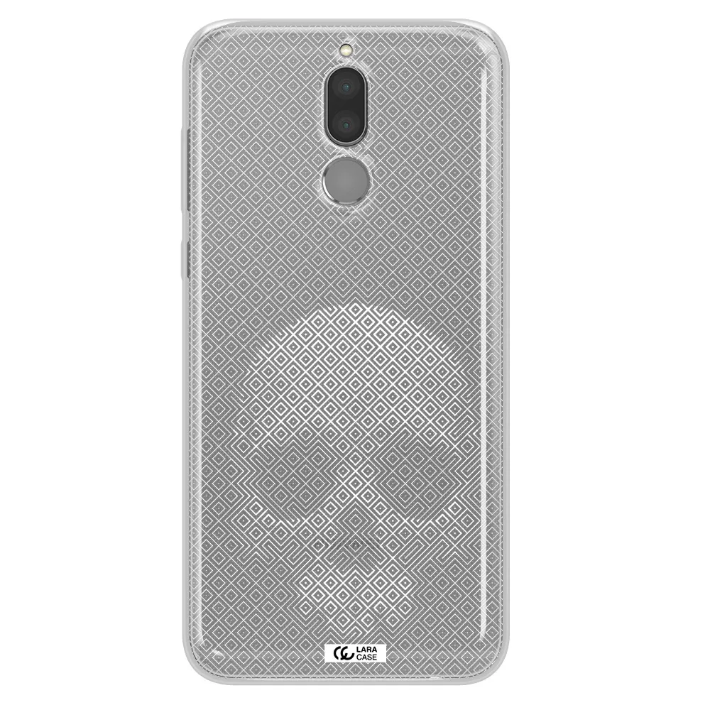 Skull Line Pattern Huawei Mate 10 Lite Clear TPU Case