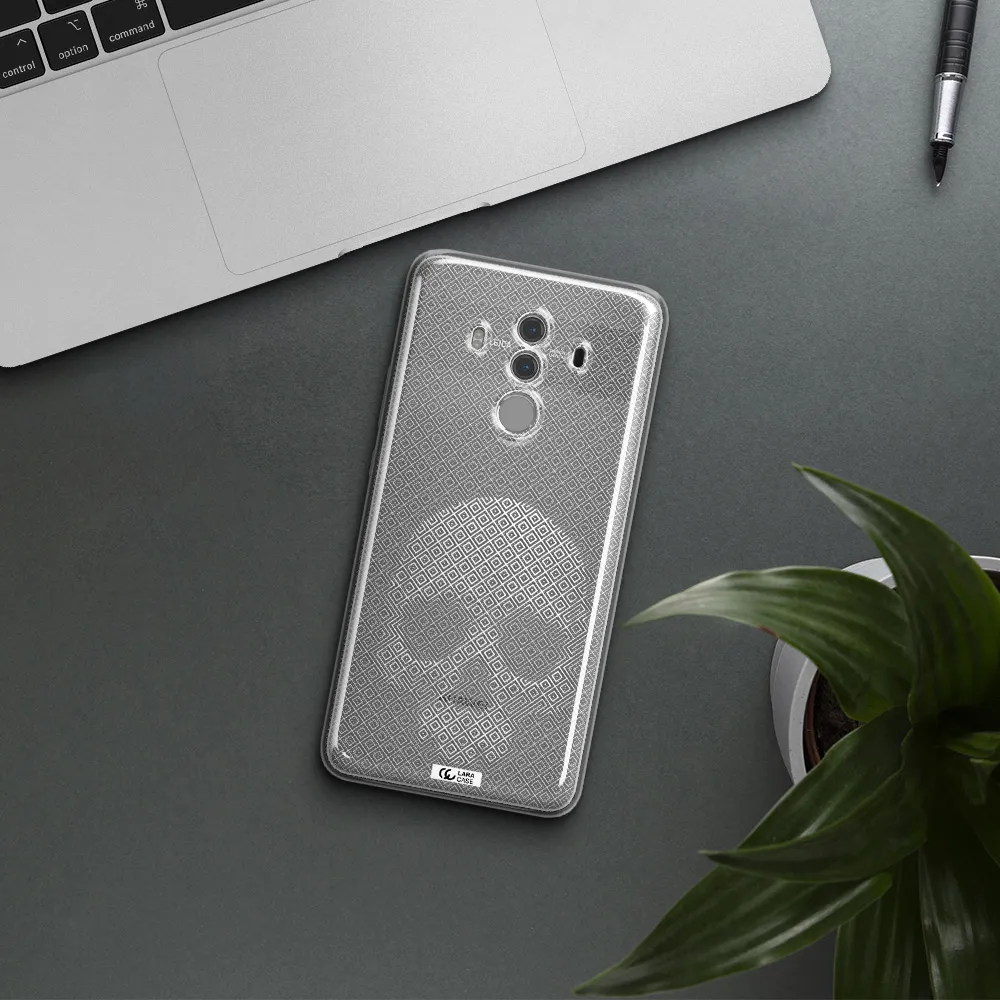 Skull Line Pattern Huawei Mate 10 Pro Clear TPU Case