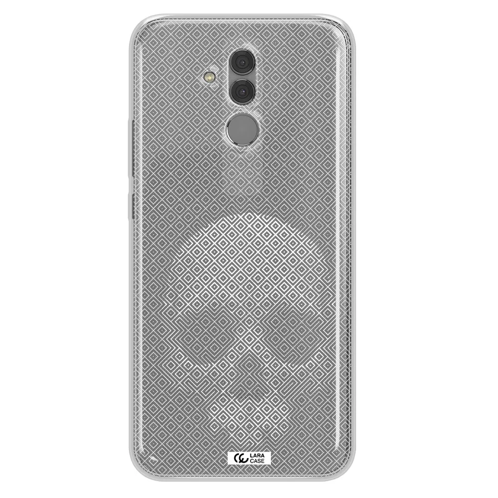 Skull Line Pattern Huawei Mate 20 Lite Clear TPU Case