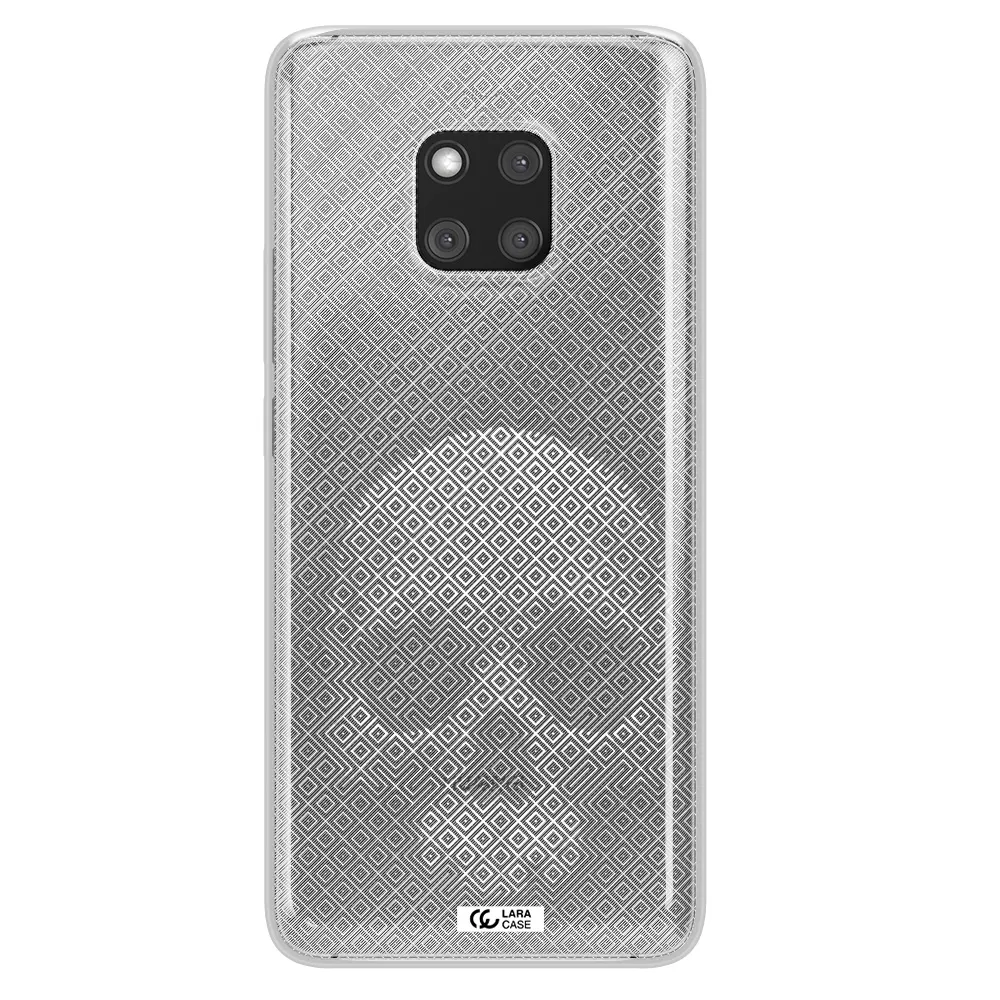 Skull Line Pattern Huawei Mate 20 Pro Clear TPU Case