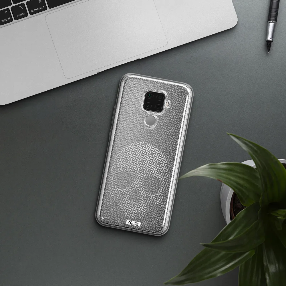 Skull Line Pattern Huawei Mate 30 Lite Clear TPU Case
