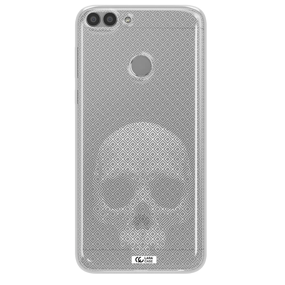 Skull Line Pattern Huawei P Smart 2017 Clear TPU Case