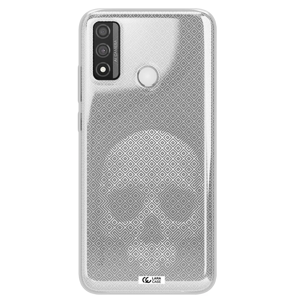 Skull Line Pattern Huawei P Smart 2020 Clear TPU Case