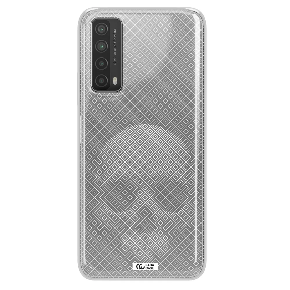Skull Line Pattern Huawei P Smart 2021 Clear TPU Case