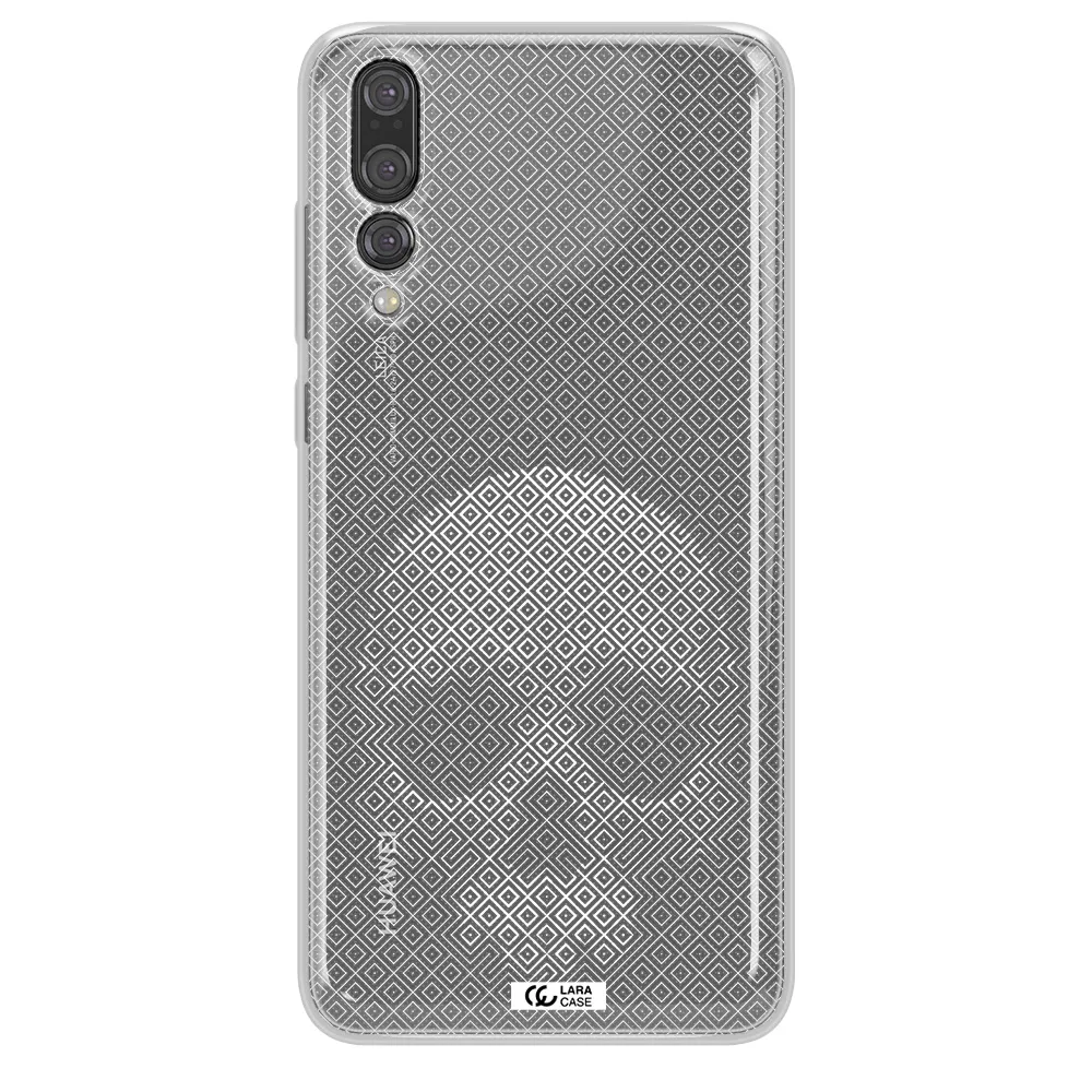 Skull Line Pattern Huawei P20 Pro Clear TPU Case