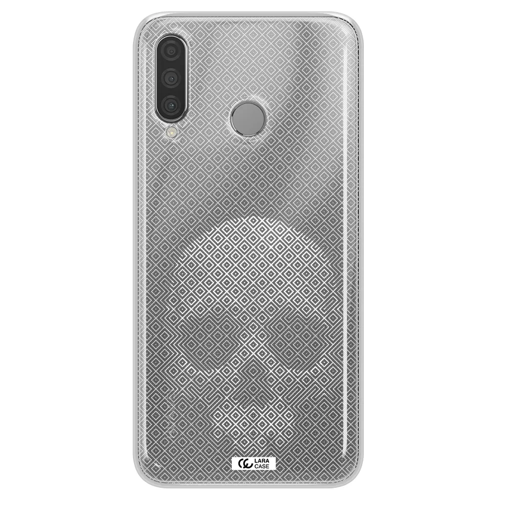Skull Line Pattern Huawei P30 Lite Clear TPU Case