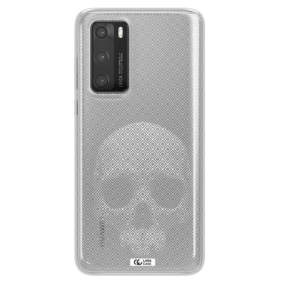 Skull Line Pattern Huawei P40 Clear TPU Case